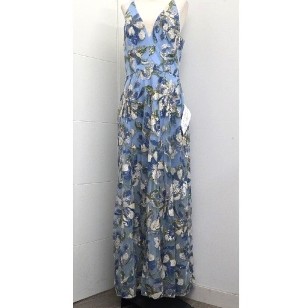 Dress the Population Light Blue Floral Maxi Dress - Picture 2 of 11